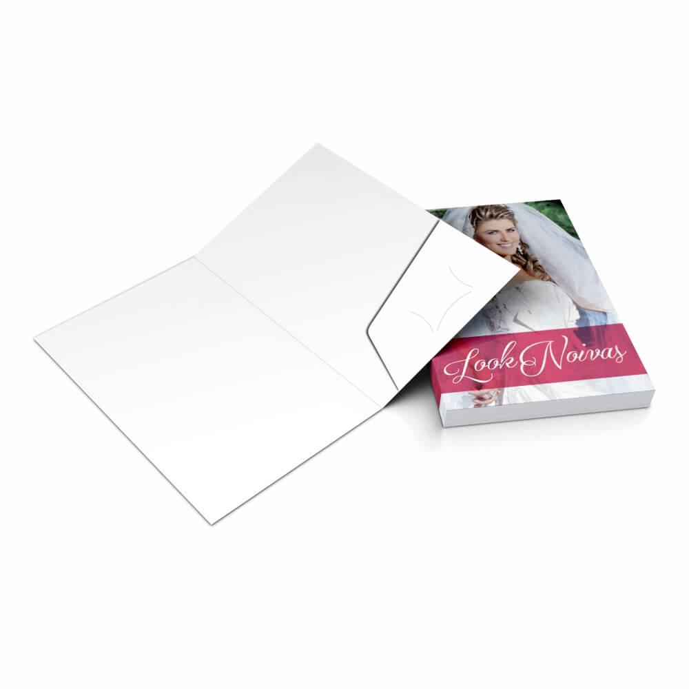 Pastas Couchê 250g Bolsa Colada Sem Impressão Laminação Holográfica Frente