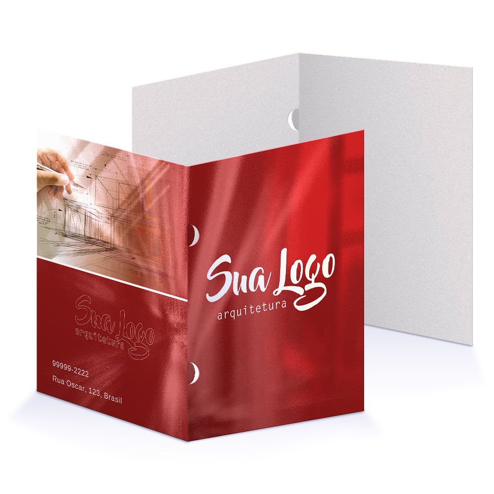 Pastas Supremo 255g Orelha Laminação Brilho Frente 