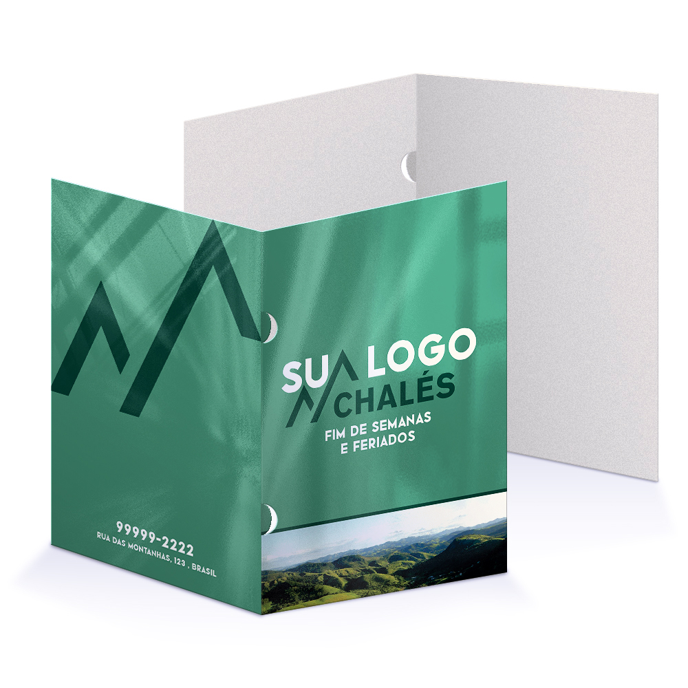 Pastas Supremo 255g Orelha Laminação Brilho Frente 