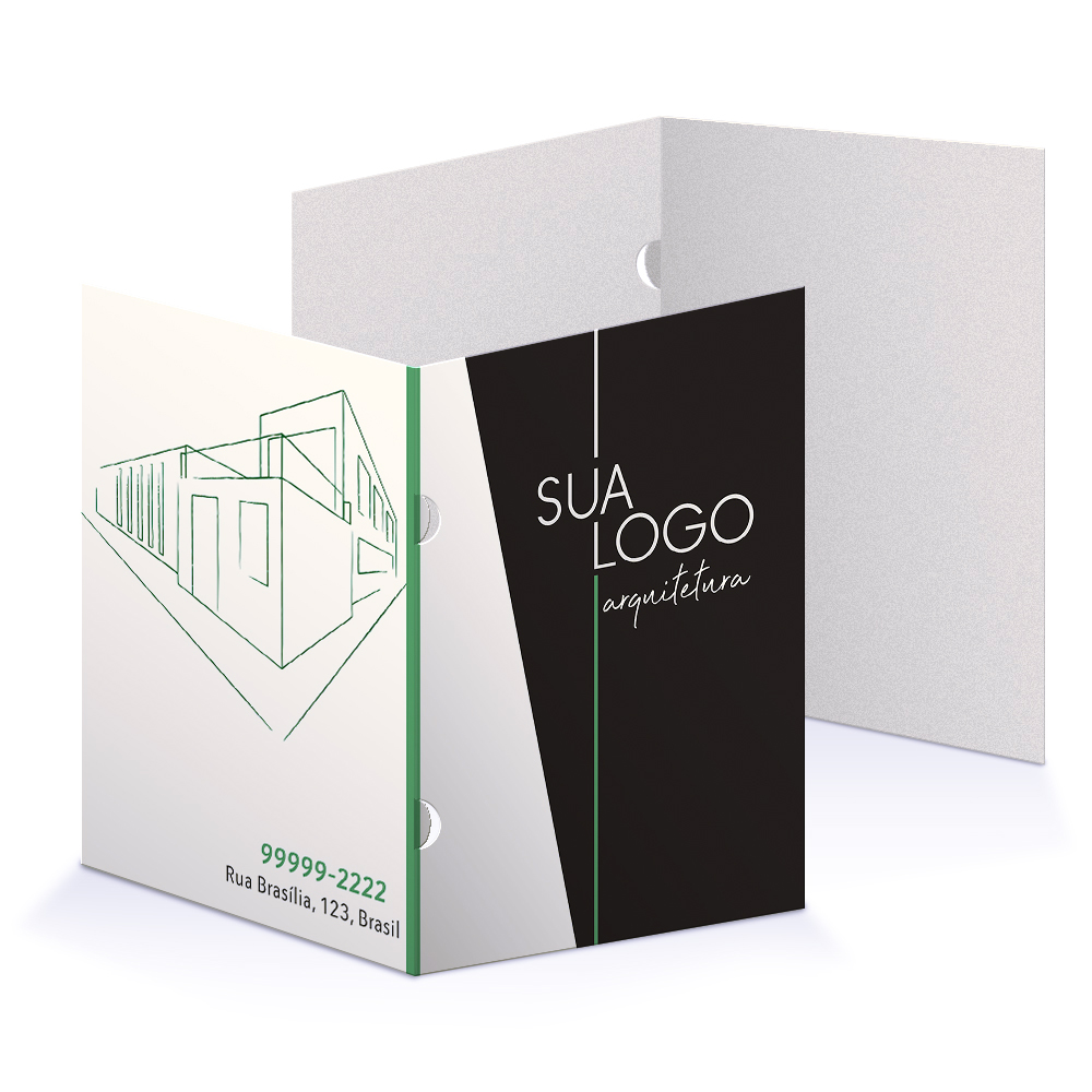 Pastas Supremo 255g Orelha Laminação Fosca Frente