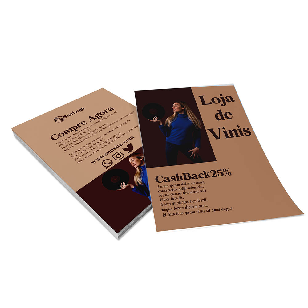 Panfletos, Flyers E Folhetos Apergaminhado 150g (210x300mm)