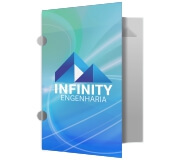 Pastas Couchê 300g Orelha Laminação Holográfica Frente