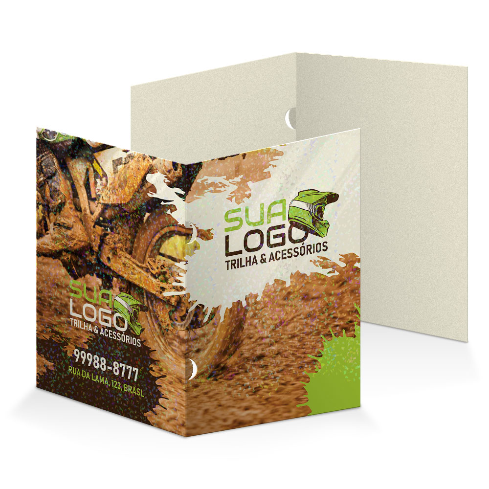 Pastas Supremo 305g Orelha Lam Holográfica Frente