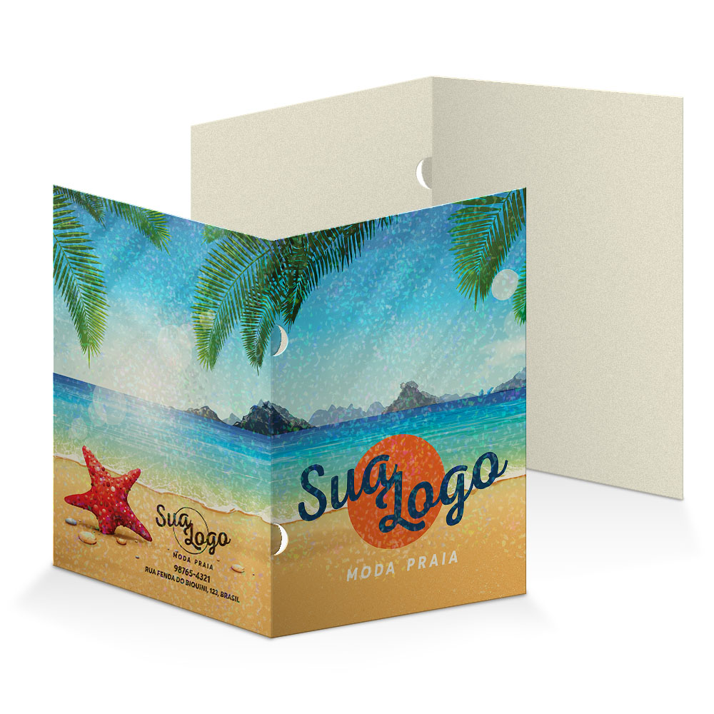 Pastas Supremo 305g Orelha Lam Holográfica Frente