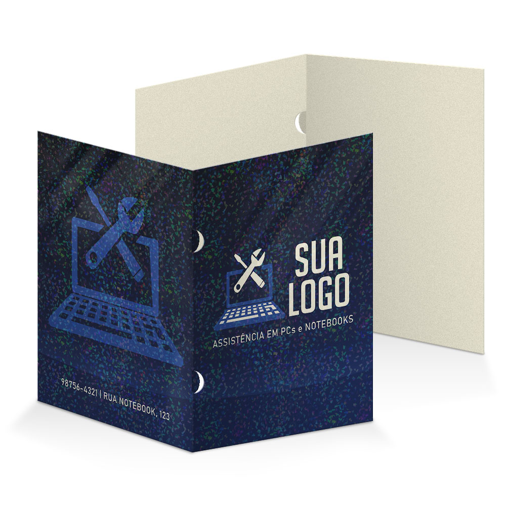 Pastas Supremo 305g Orelha Lam Holográfica Frente