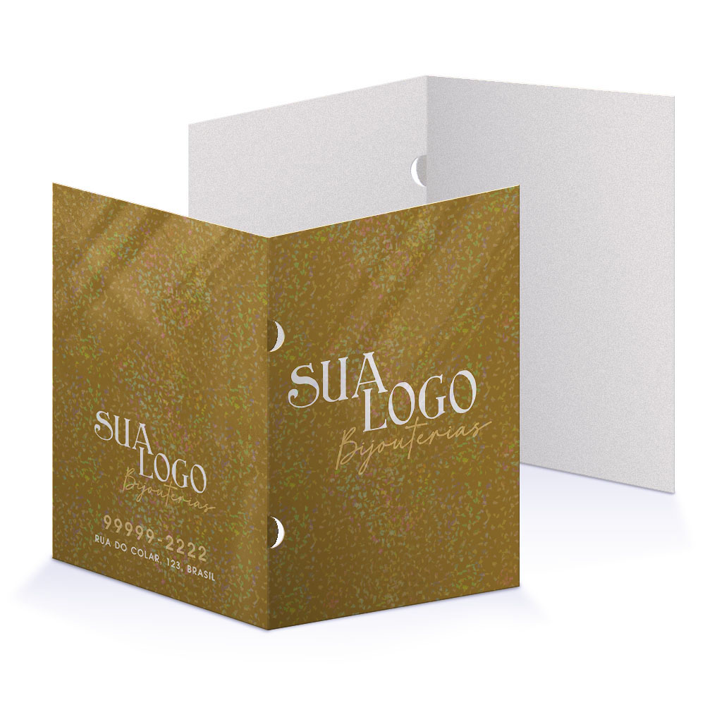 Pastas Supremo 255g Orelha Laminação Holográfica Frente