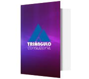 Pastas Couchê 250g Vinco Laminação Holográfica Frente