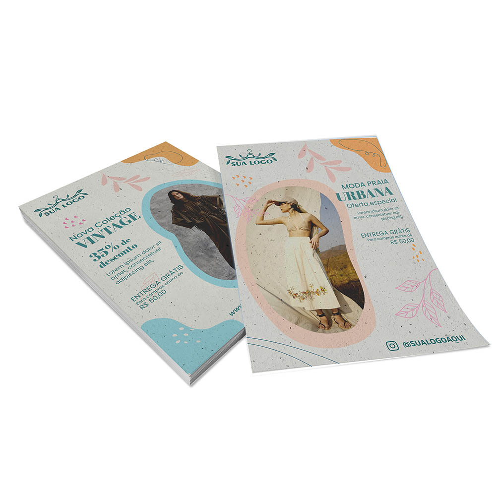 Panfletos, Flyers E Folhetos Reciclato 90g Sem Verniz (300x420mm)