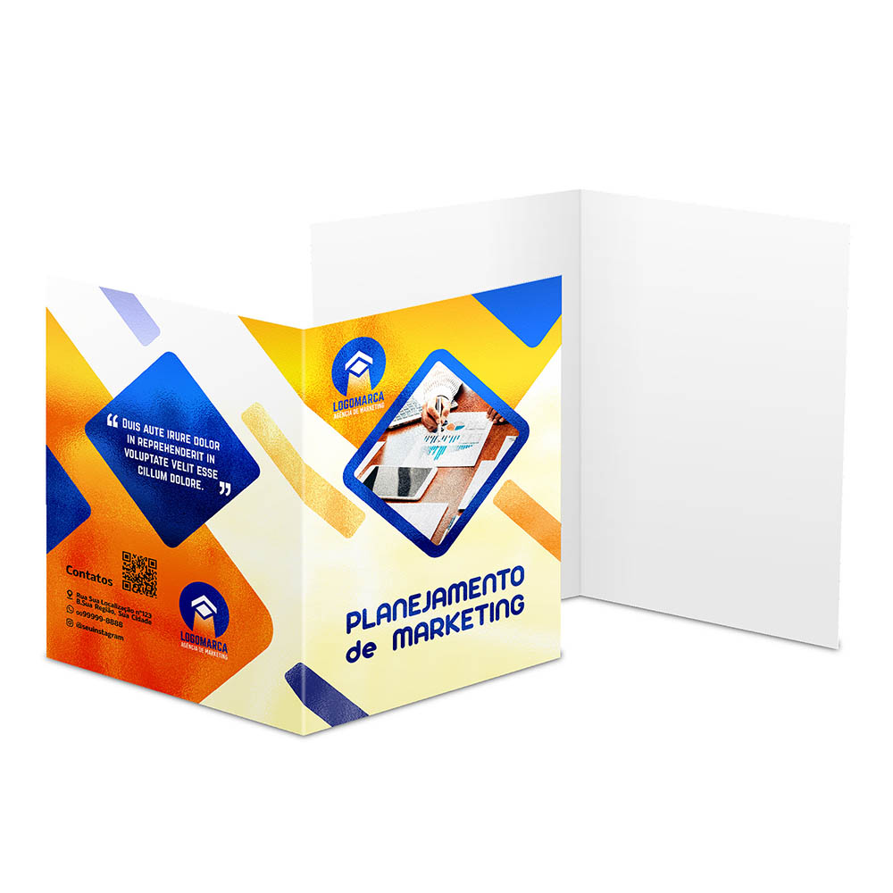 Pastas Couchê 300g Vinco Laminação Brilho Frente 