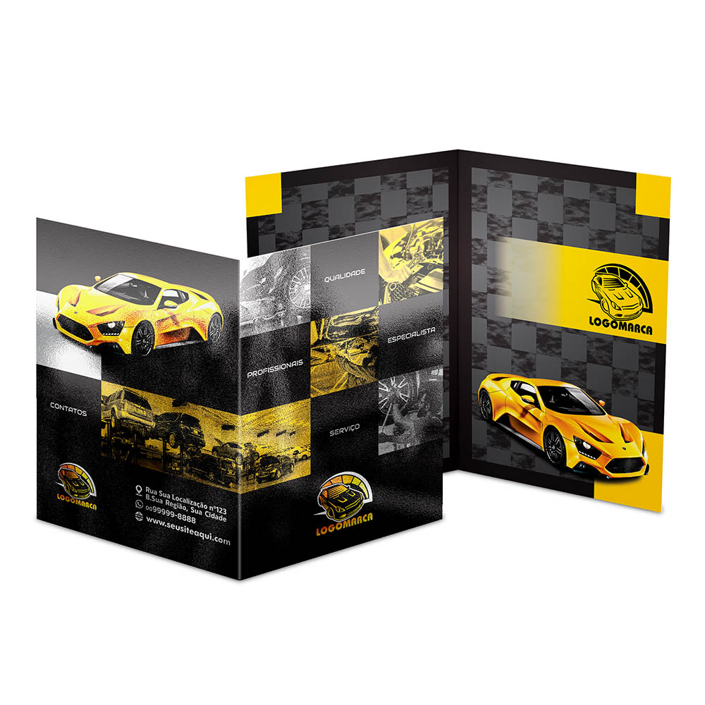 Pastas Couchê 300g Vinco Laminação Brilho Frente 