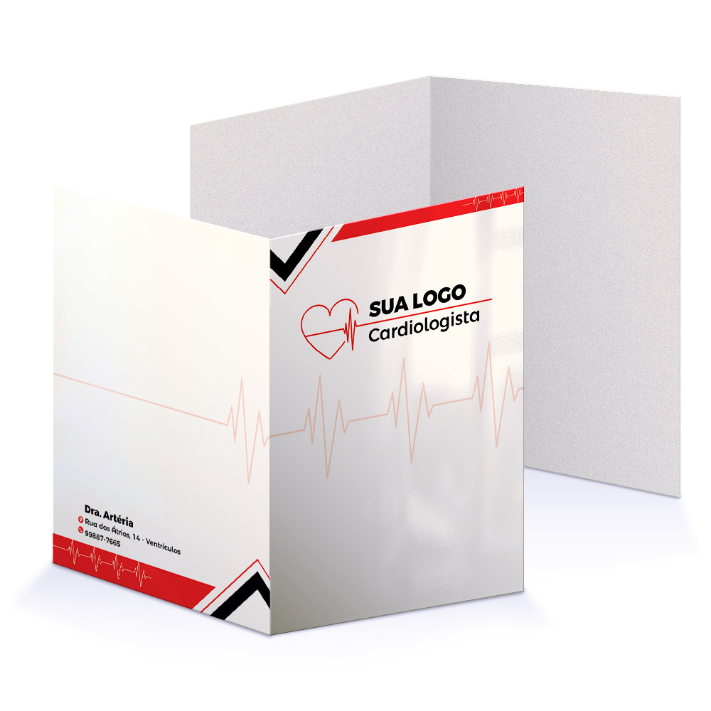 Pastas Supremo 255g Vinco Laminação Brilho Frente 