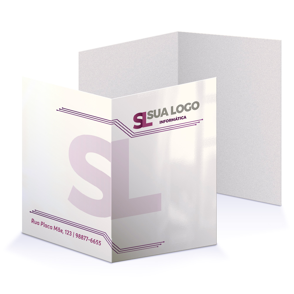 Pastas Supremo 255g Vinco Laminação Brilho Frente 