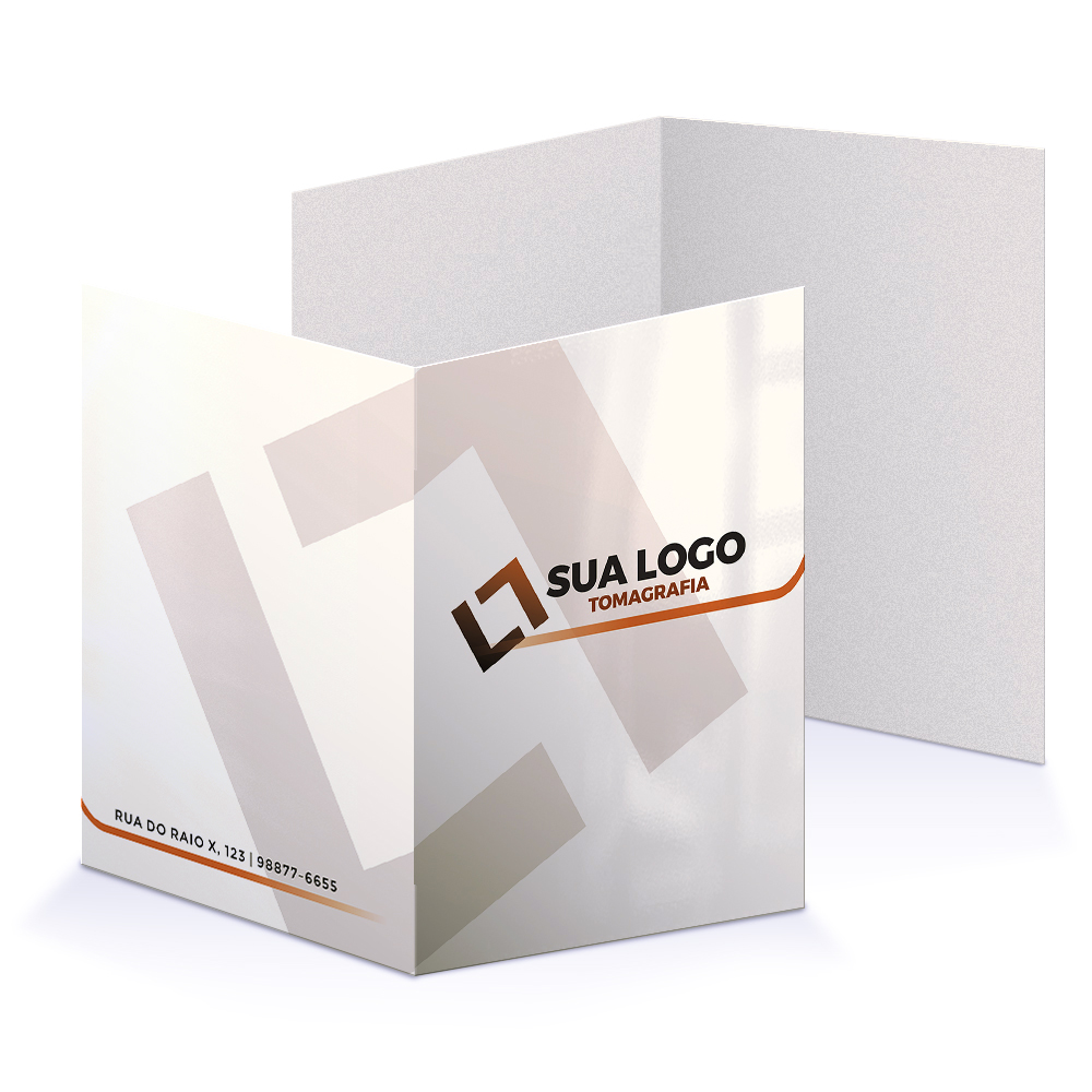 Pastas Supremo 255g Vinco Laminação Brilho Frente 