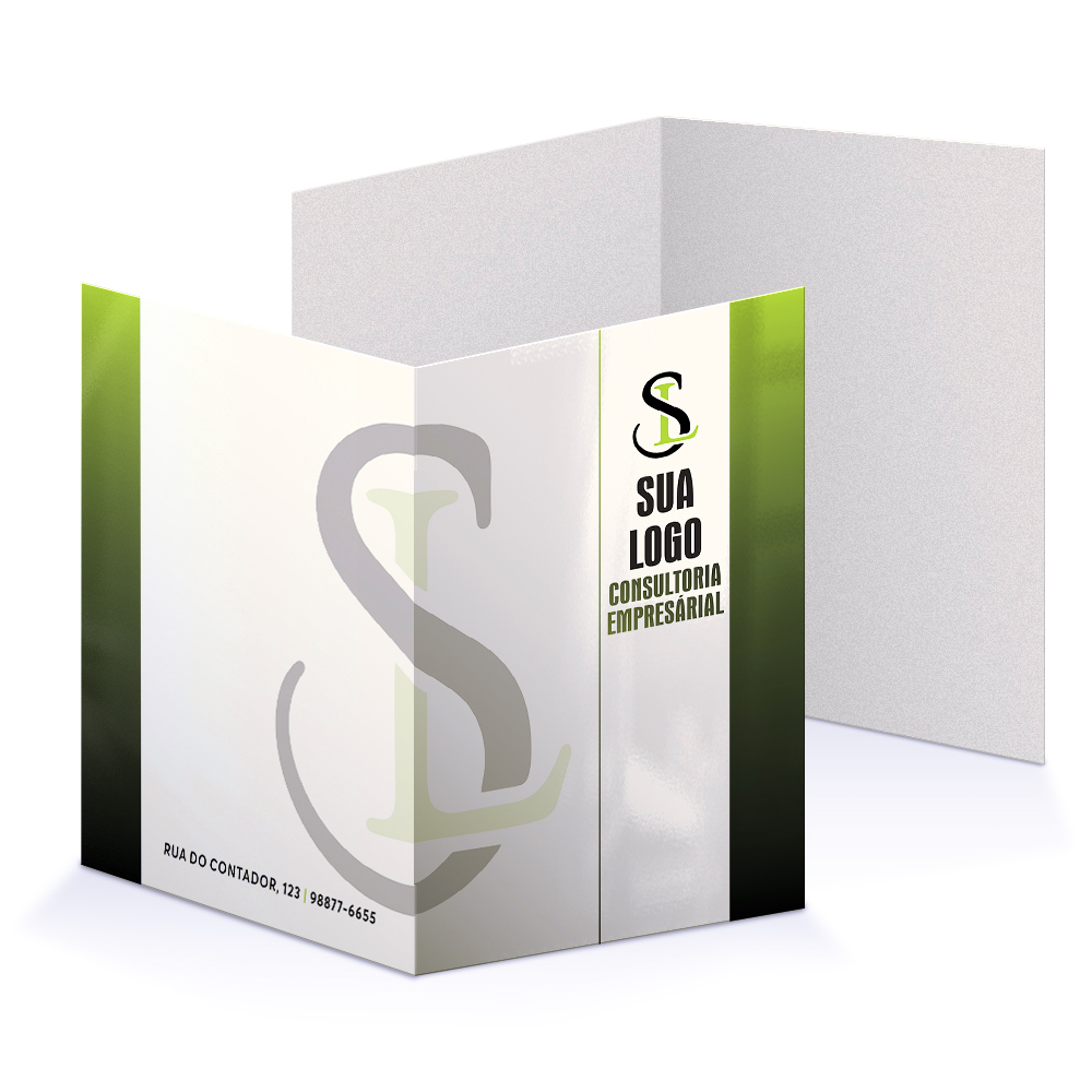 Pastas Supremo 255g Vinco Laminação Brilho Frente 