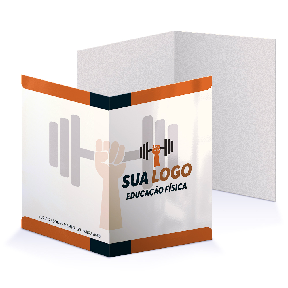 Pastas Supremo 255g Vinco Laminação Brilho Frente 