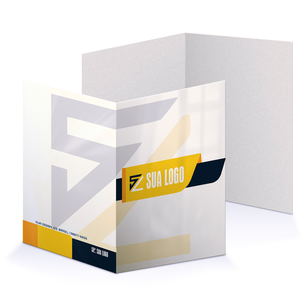 Pastas Supremo 255g Vinco Laminação Brilho Frente 