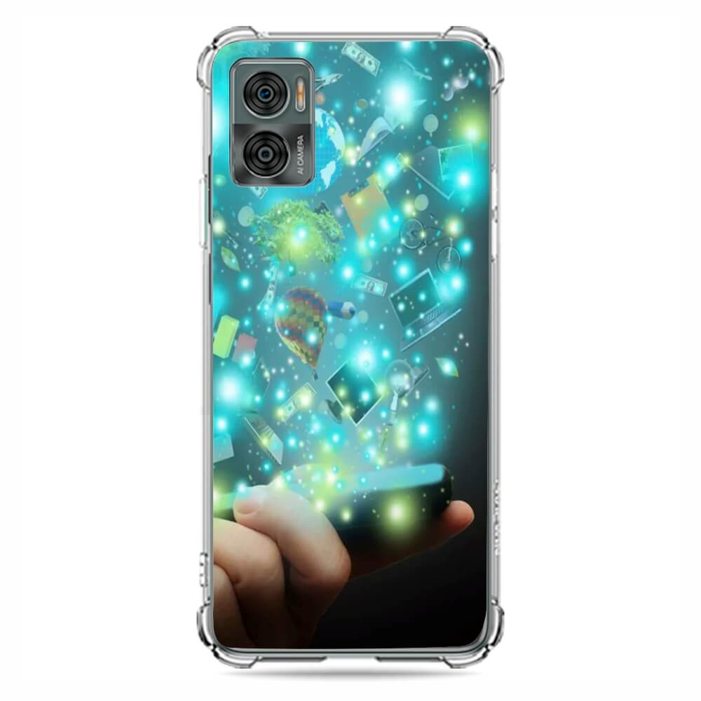 Capa para Celular Silicone Transparente Motorola Modelo Moto E22