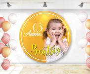 Painel De Festa Cacharrel Redondo Com Elástico Para Painel (1200x1200mm)