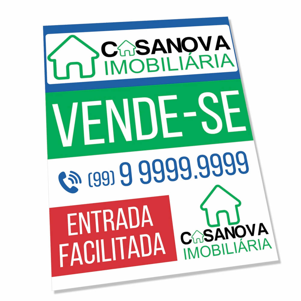 Placas Placa Imobiliária Psai 2mm (150x200mm)