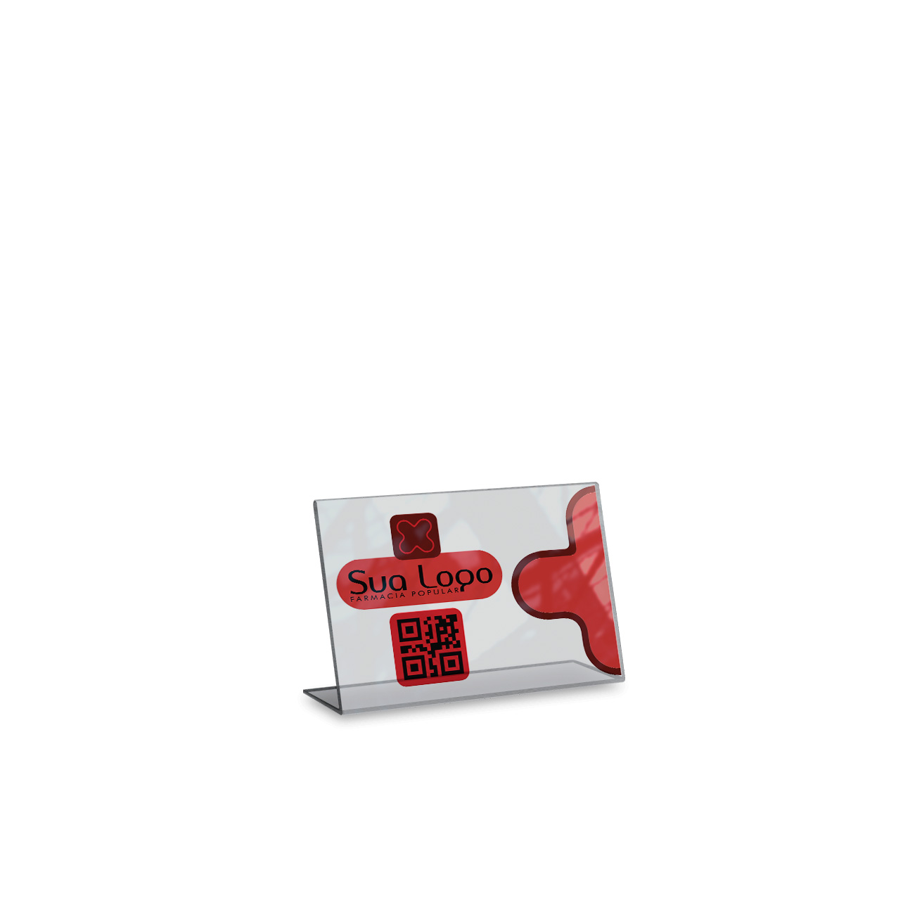 Placa De Qr Code Pix Impressão Uv Acrílico Transparente 3mm (150x100mm)
