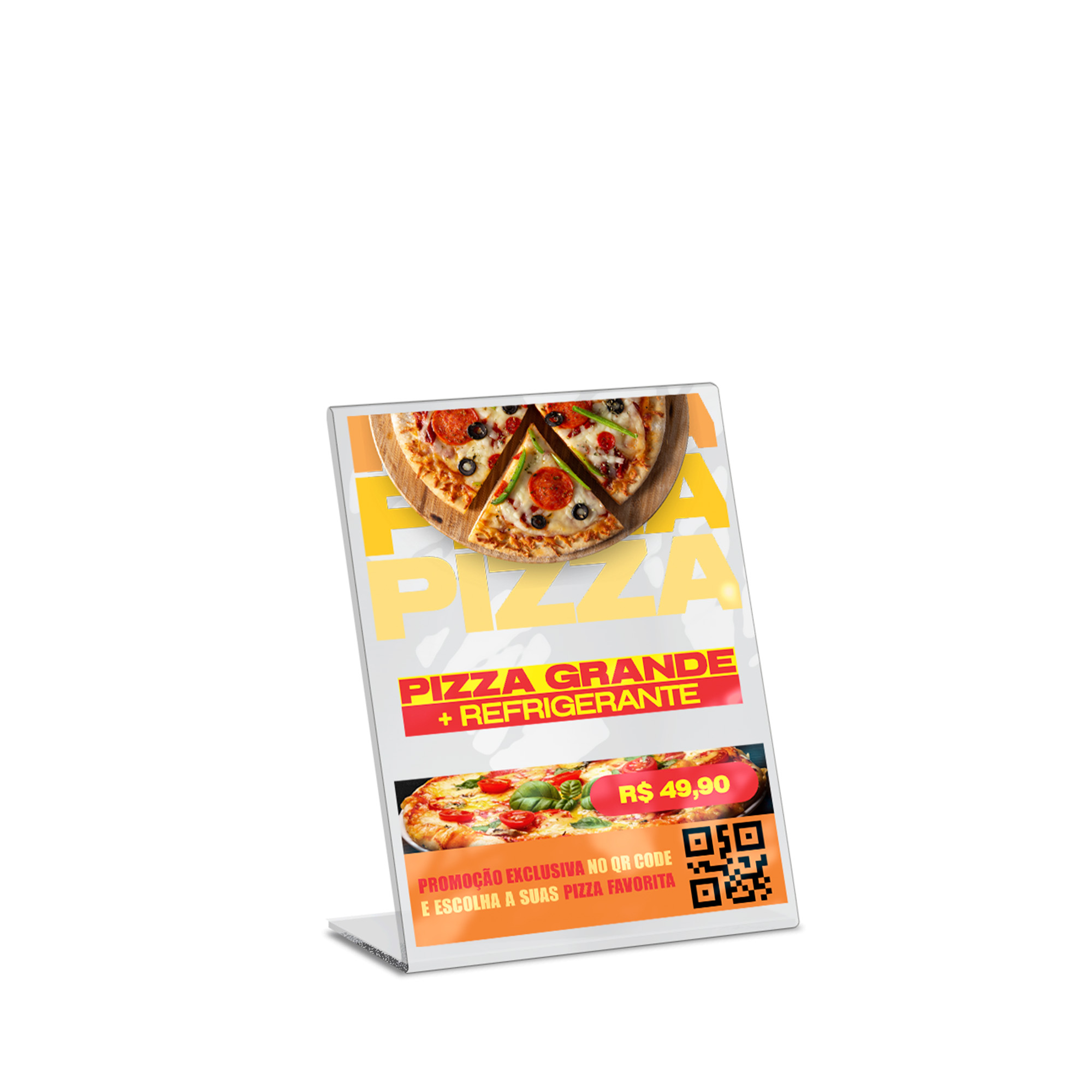 Placa De Qr Code Pix Impressão Uv Acrílico Branco 3mm (150x210mm)