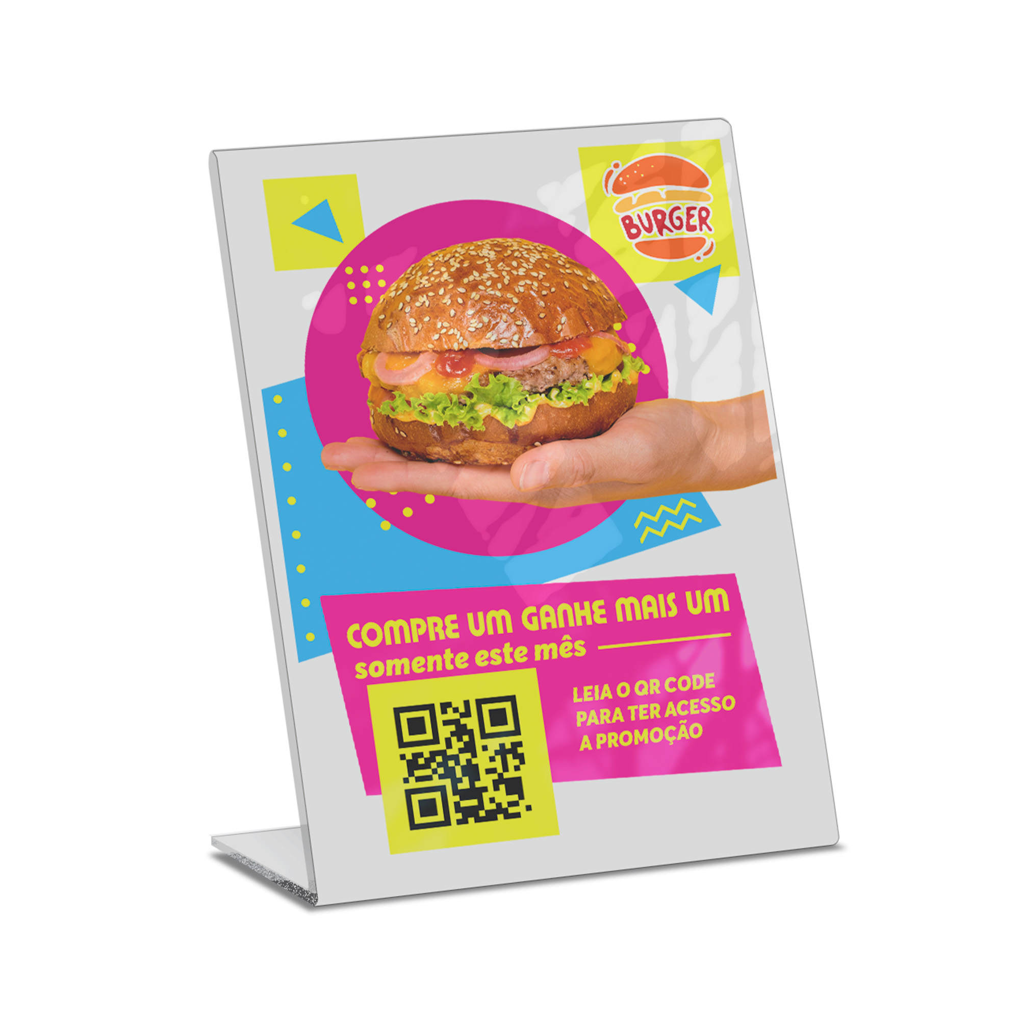 Placa De Qr Code Pix Impressão Uv Acrílico Branco 3mm (210x300mm)