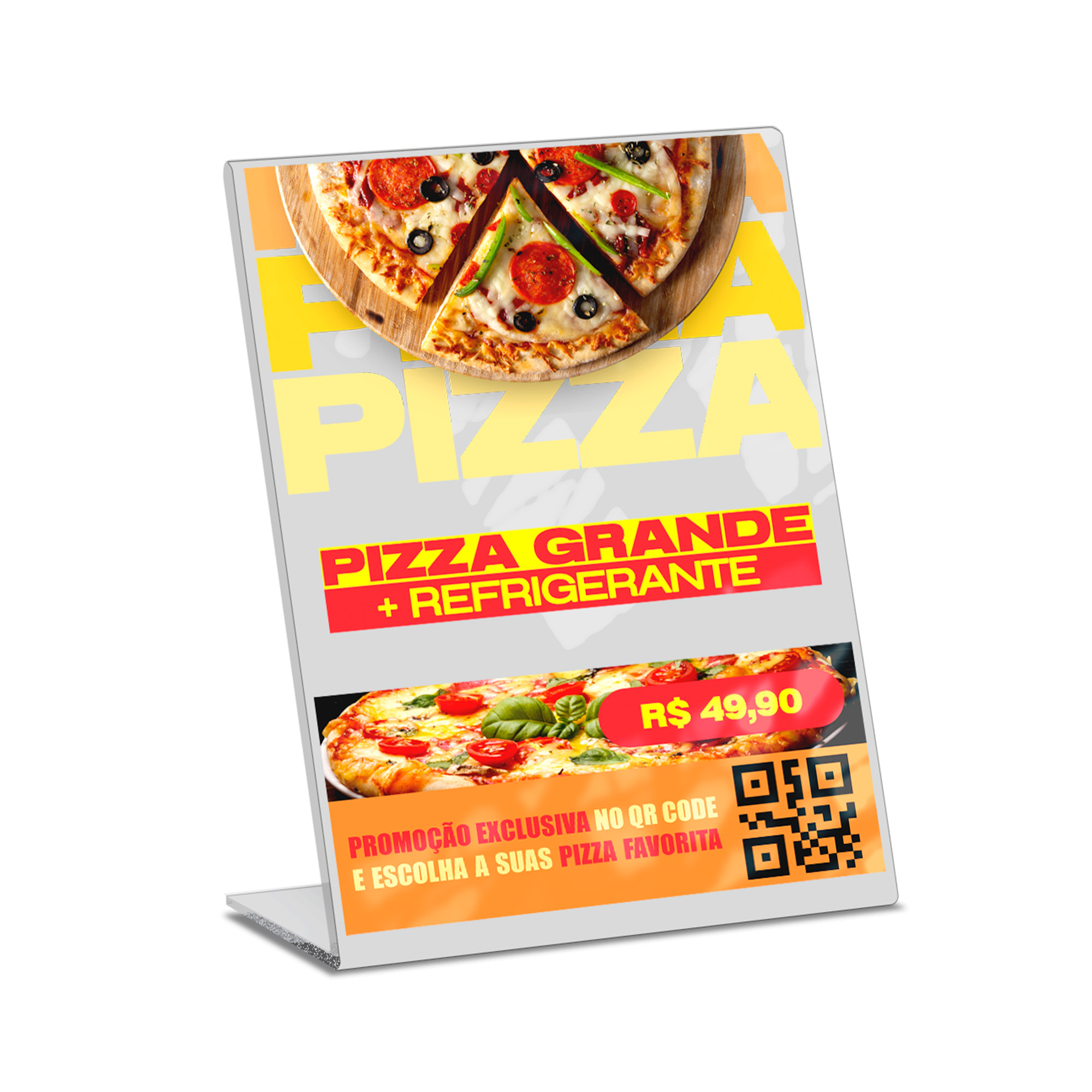 Placa De Qr Code Pix Impressão Uv Acrílico Branco 3mm (210x300mm)