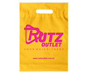 Sacolas Personalizadas Plásticas Boca Vazada 0,09 Micras Polietileno (Amarela)