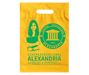 Sacolas Personalizadas Plásticas Boca Vazada 0,09 Micras Polietileno (Amarela)