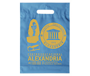 Sacolas Personalizadas Plásticas Boca Vazada 0,09 Micras Polietileno (Azul)