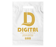 Sacolas Personalizadas Plásticas Boca Vazada 0,09 Micras Polietileno (Branca)