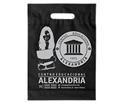 Sacolas Personalizadas Plásticas Boca Vazada 0,09 Micras Polietileno (Preta)