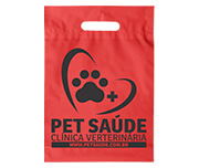 Sacolas Personalizadas Plásticas Boca Vazada 0,09 Micras Polietileno (Vermelha)