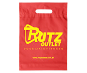 Sacolas Personalizadas Plásticas Boca Vazada 0,09 Micras Polietileno (Vermelha)