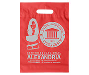 Sacolas Personalizadas Plásticas Boca Vazada 0,09 Micras Polietileno (Vermelha)