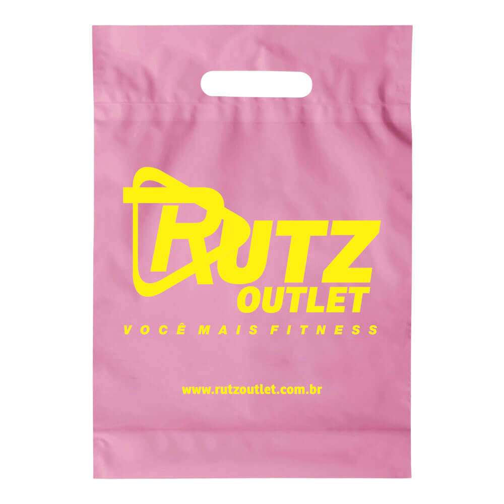 Sacolas Personalizadas Plásticas Boca Vazada 0,09 Micras Polietileno (Rosa)