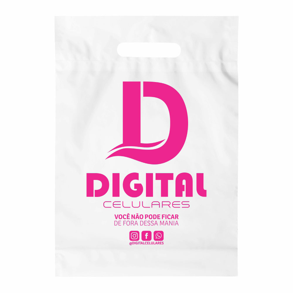 Sacolas Personalizadas Plásticas Boca Vazada 0,09 Micras Polietileno (Transparente)