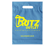 Sacolas Personalizadas Plásticas Boca Vazada 0,09 Micras Polietileno (Azul)