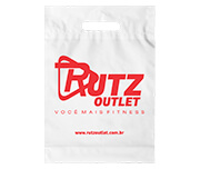 Sacolas Personalizadas Plásticas Boca Vazada 0,09 Micras Polietileno (Branca)