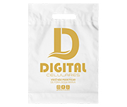 Sacolas Personalizadas Plásticas Boca Vazada 0,09 Micras Polietileno (Branca)