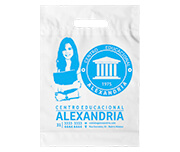 Sacolas Personalizadas Plásticas Boca Vazada 0,09 Micras Polietileno (Branca)