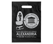 Sacolas Personalizadas Plásticas Boca Vazada 0,09 Micras Polietileno (Preta)