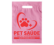 Sacolas Personalizadas Plásticas Boca Vazada 0,09 Micras Polietileno (Rosa)