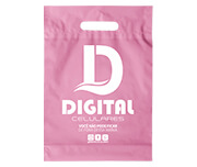 Sacolas Personalizadas Plásticas Boca Vazada 0,09 Micras Polietileno (Rosa)