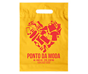 Sacolas Personalizadas Plásticas Boca Vazada 0,09 Micras Polietileno (Amarela)