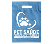 Sacolas Personalizadas Plásticas Boca Vazada 0,09 Micras Polietileno (Azul)