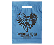 Sacolas Personalizadas Plásticas Boca Vazada 0,09 Micras Polietileno (Azul)