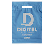 Sacolas Personalizadas Plásticas Boca Vazada 0,09 Micras Polietileno (Azul)