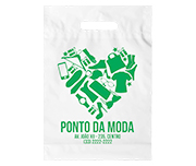 Sacolas Personalizadas Plásticas Boca Vazada 0,09 Micras Polietileno (Transparente)