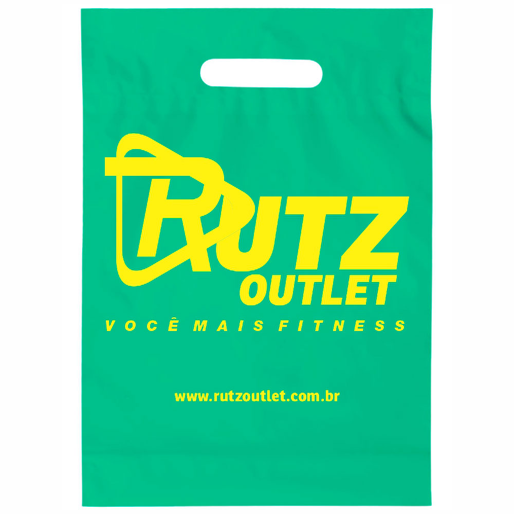 Sacolas Personalizadas Plásticas Boca Vazada 0,09 Micras Polietileno (Verde Água)